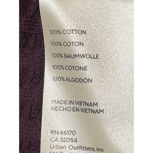 Free People Shirt Women's Small NWT Juicy Cowl Neck Oversized Split Back Wine - Picture 10 of 10